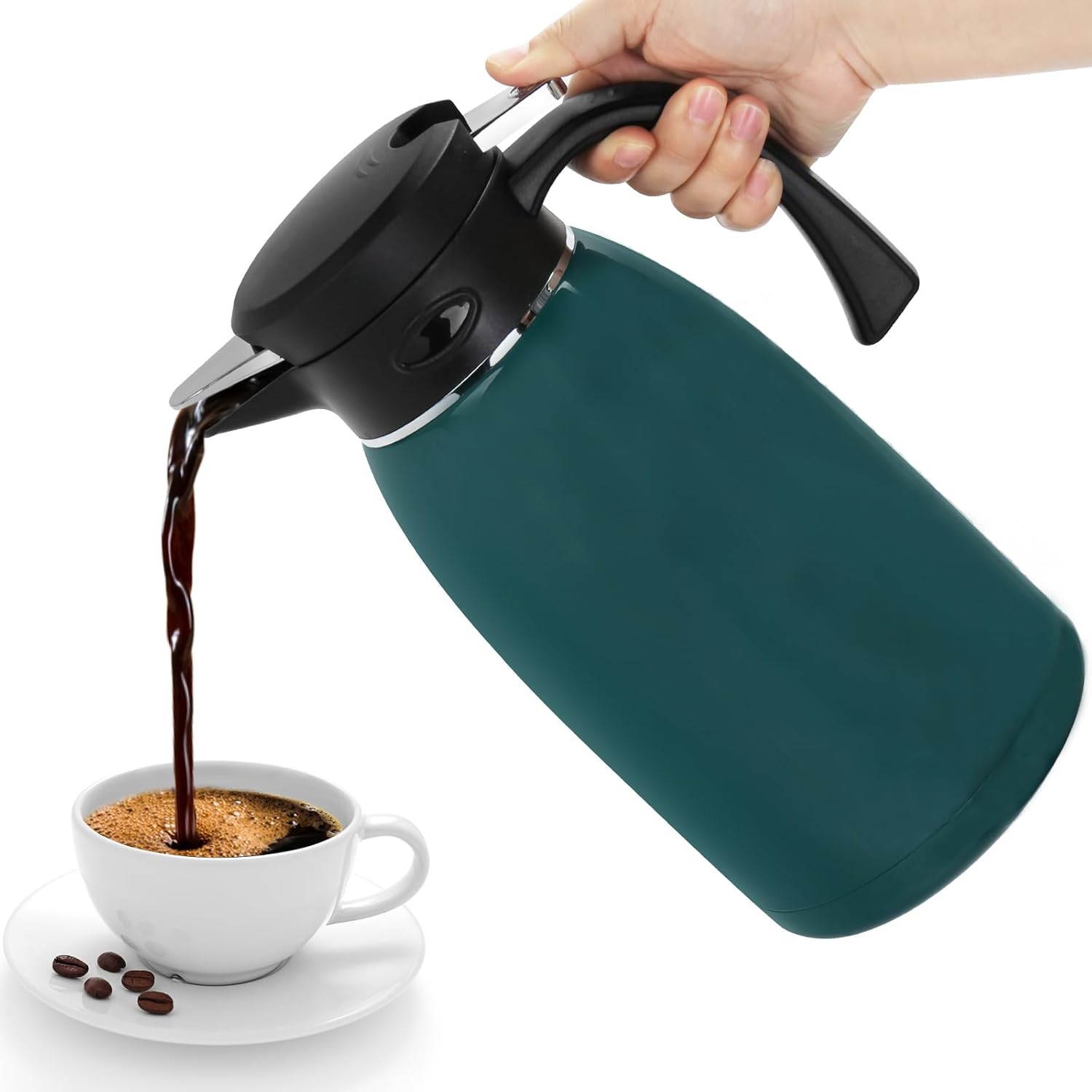 70oz Thermal Coffee Carafe, 2L Double Wall Vacuum for Hot Drinks